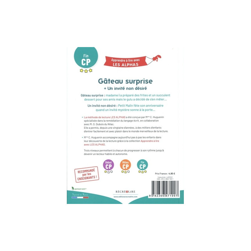 Gâteau surprise  Un invité non désiré   Fin CP   Grand Format 0   6 ans