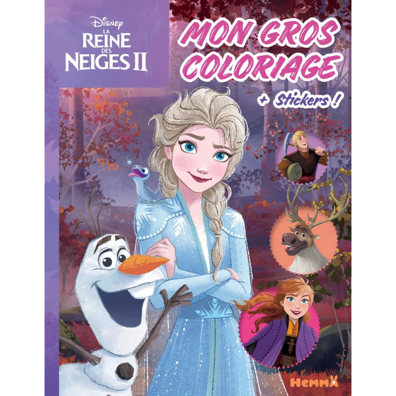 Mon gros coloriage + stickers Disney La Reine des Neiges II - Album - Dès 4 ans