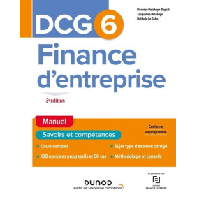 DCG 6 Finance d'entreprise - Manuel - Grand Format Edition 2022-2023