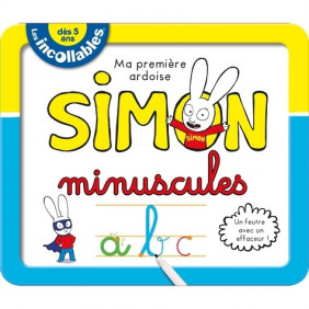 Ma première ardoise Simon minuscules - Avec un feutre effaçable - Grand Format