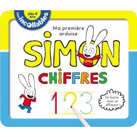 Ma première ardoise Simon Chiffres - Inclus un feutre avec un effaceur !