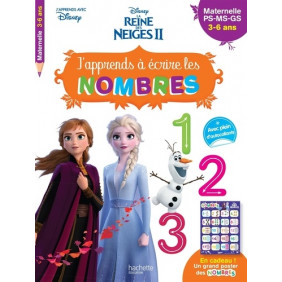 J'apprends à écrire les nombres Disney La Reine des Neiges - Maternelle PS-MS-GS - Grand Format