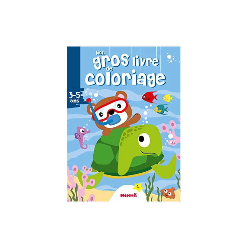 Mon gros livre de coloriages Ourson-Tortue - Grand Format - 6 - 8 ans