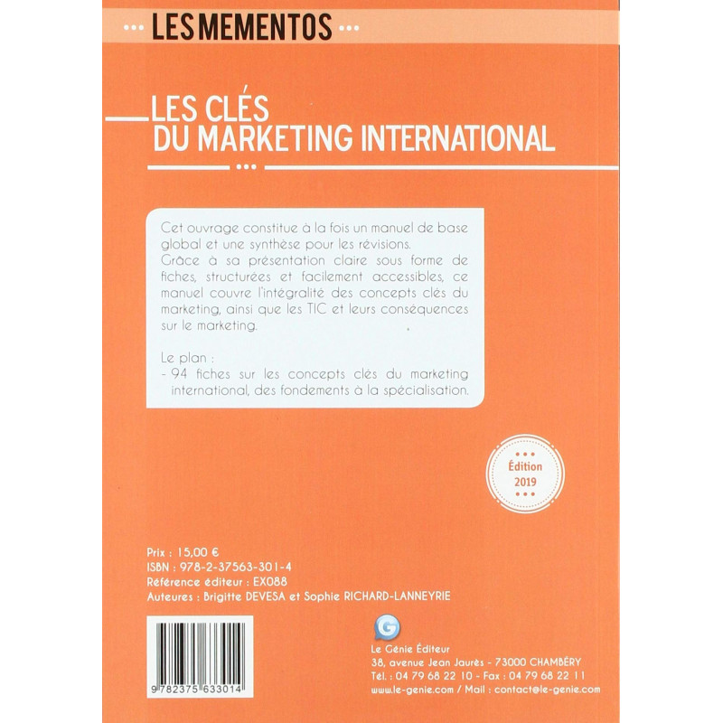 Les clés du marketing international - Edition 2019 - Grand Format