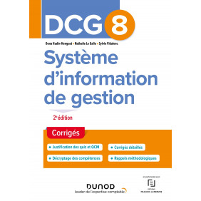 Système d'information de gestion DCG 8 - Corrigés - 2e édition - Grand Format