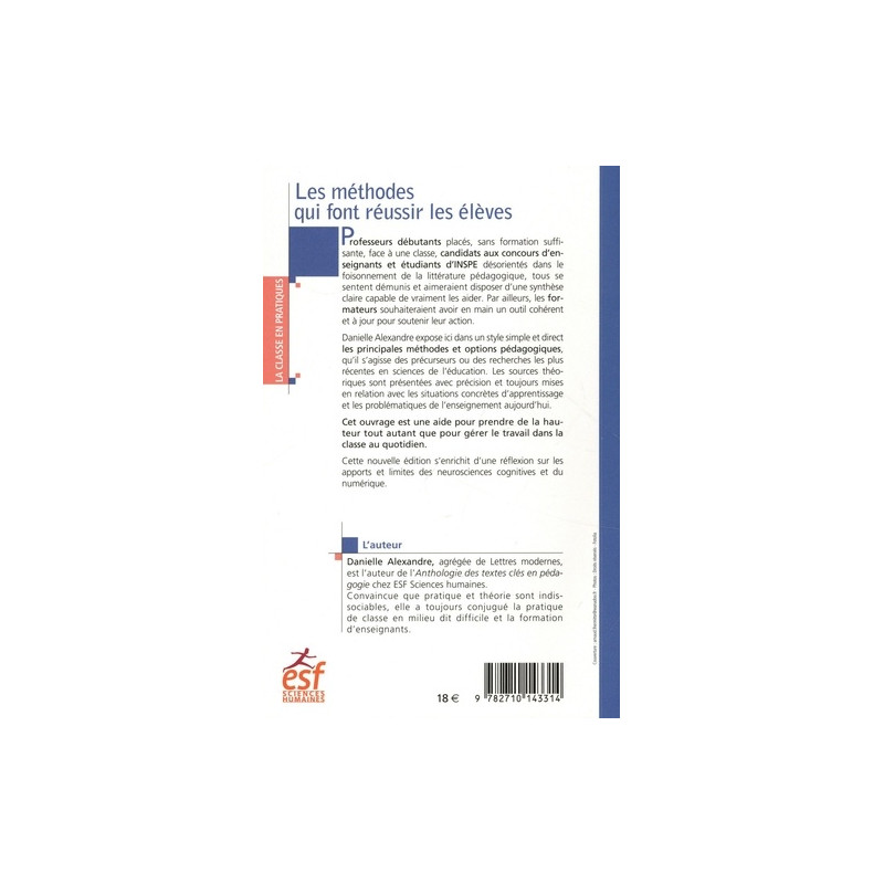 Les méthodes qui font réussir les élèves - 5e édition revue et augmentée - Grand Format