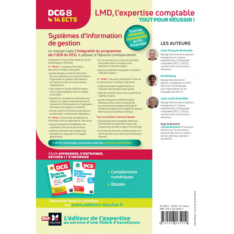 Système d'information de gestion DCG 8 - Manuel et applications - 9e édition - Grand Format - Librairie de France