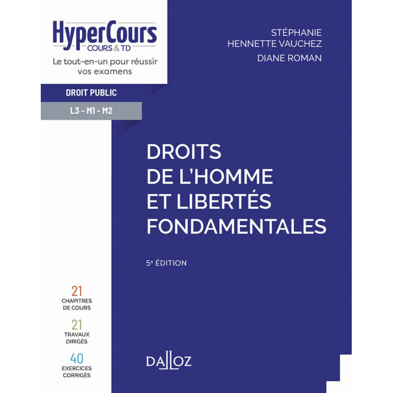 Droits de l'Homme et libertés fondamentales - Edition 2022 - Grand Format - Librairie de France