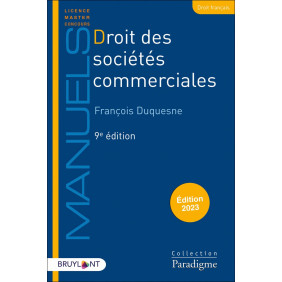 Droit des sociétés commerciales - 9e édition - Grand Format - Librairie de France