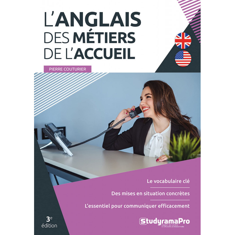 L'anglais des métiers de l'accueil - 3e édition - Grand Format - Librairie de France