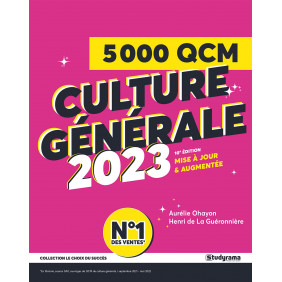 5000 QCM de culture générale - Edition 2022-2023 - Grand Format - Librairie de France