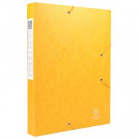 Exacompta Boîte de classement Cartobox dos de 4 cm, jaune, épaisseur 7/10e