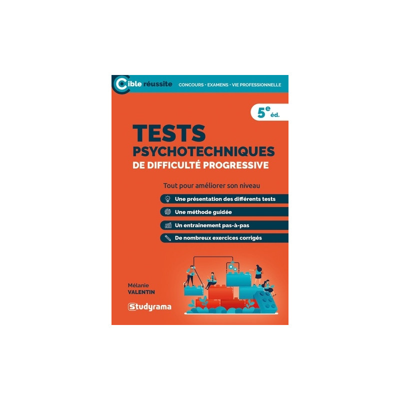 Tests psychotechniques de difficulté progressive - Grand Format
5e édition revue et augmentée - Librairie de France