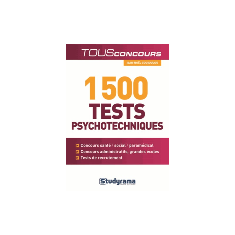 1 500 tests psychotechniques - Librairie de France