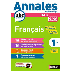 Annales Bac Français 1re - Sujets & corrigés - Grand Format
Edition 2023 - Librairie de France