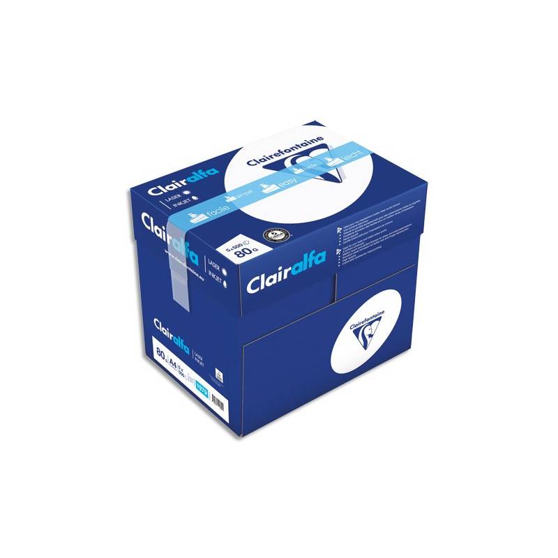 RAMETTE CLAIREFONTAINE BLANC 80G A4 - Papeterie - 132080 - achat e