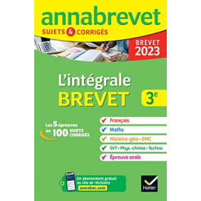 L'intégrale brevet 3e - Sujets & corrigés - Grand Format Edition 2023