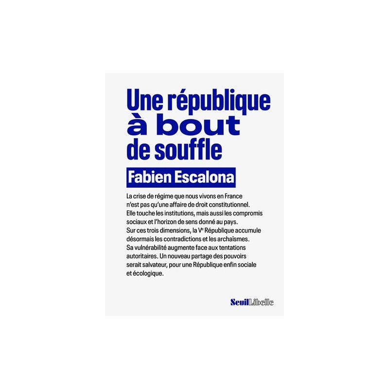 Une république à bout de souffle - Poche - Librairie de France
