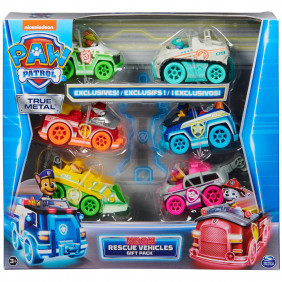 Coffret de 6 Véhicules Fluos Die-Cast Dont 2 Exclusifs La Pat' Patrouille - Paw Patrol