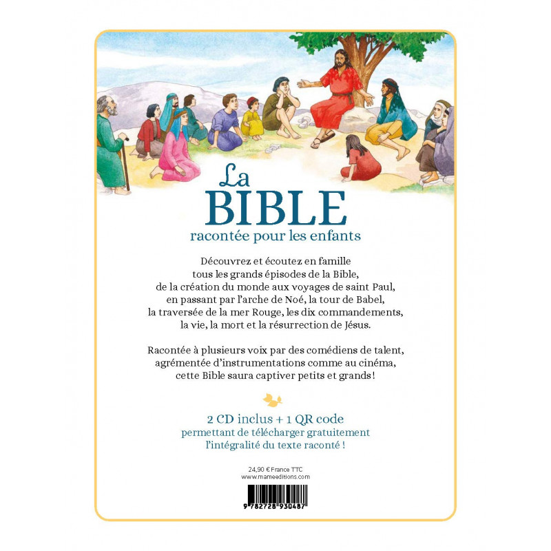La bible racontée pour les enfants - avec 1 CD audio - Grand Format - Librairie de France