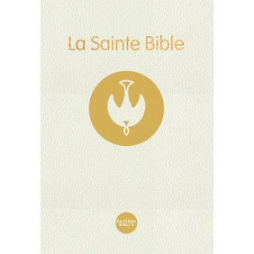 Sainte Bible - Couverture rigide, blanche, reliée - Grand Format