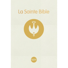 Sainte Bible - Couverture rigide, blanche, reliée - Grand Format