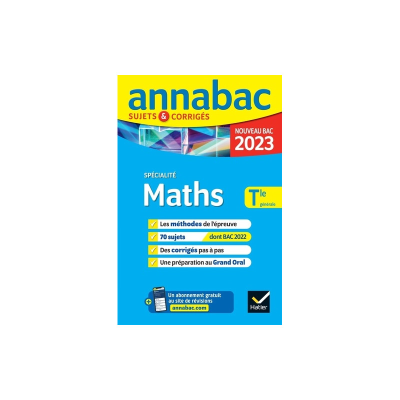 Maths Spécialité Tle générale - Sujets & corrigés - Grand Format - Librairie de France