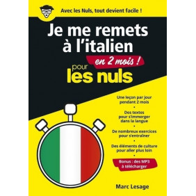 Je me remets à l'italien en 2 mois ! pour les nuls - Grand Format - Librairie de France