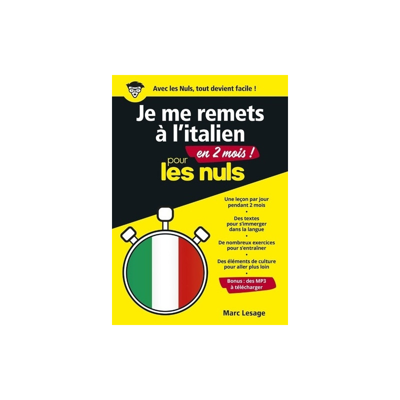 Je me remets à l'italien en 2 mois ! pour les nuls - Grand Format - Librairie de France