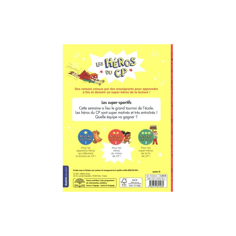 Les super-sportifs - Niveau lecture 2 - Grand Format 6 - 9 ans - Librairie de France