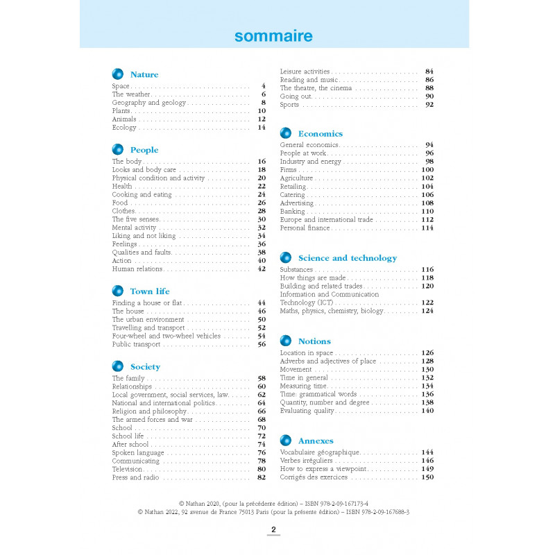 Le vocabulaire anglais - Grand Format - Librairie de France