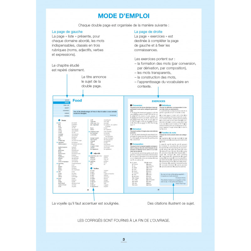 Le vocabulaire anglais - Grand Format - Librairie de France