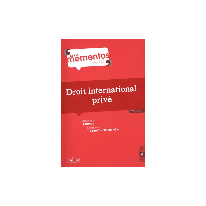 Droit international privé - Grand Format - Librairie de France