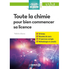 Toute la chimie pour bien commencer sa licence - Grand Format - Librairie de France