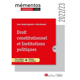 Droit constitutionnel et Institutions politiques - Grand Format - Librairie de France