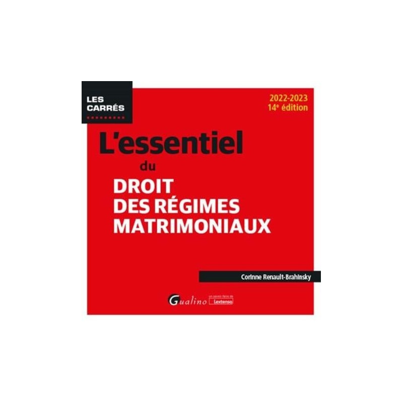 L'essentiel du droit des régimes matrimoniaux - Grand Format - Librairie de France