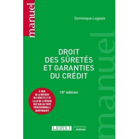 Droit des sûretés et garanties du crédit - Grand Format - Librairie de France