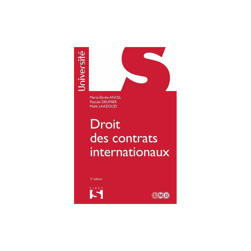 Droit des contrats internationaux - Grand Format - Librairie de France