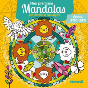 Mandalas les animaux sauvages : mes premiers mandalas avec stickers