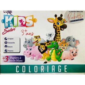 Coloriage kids safari