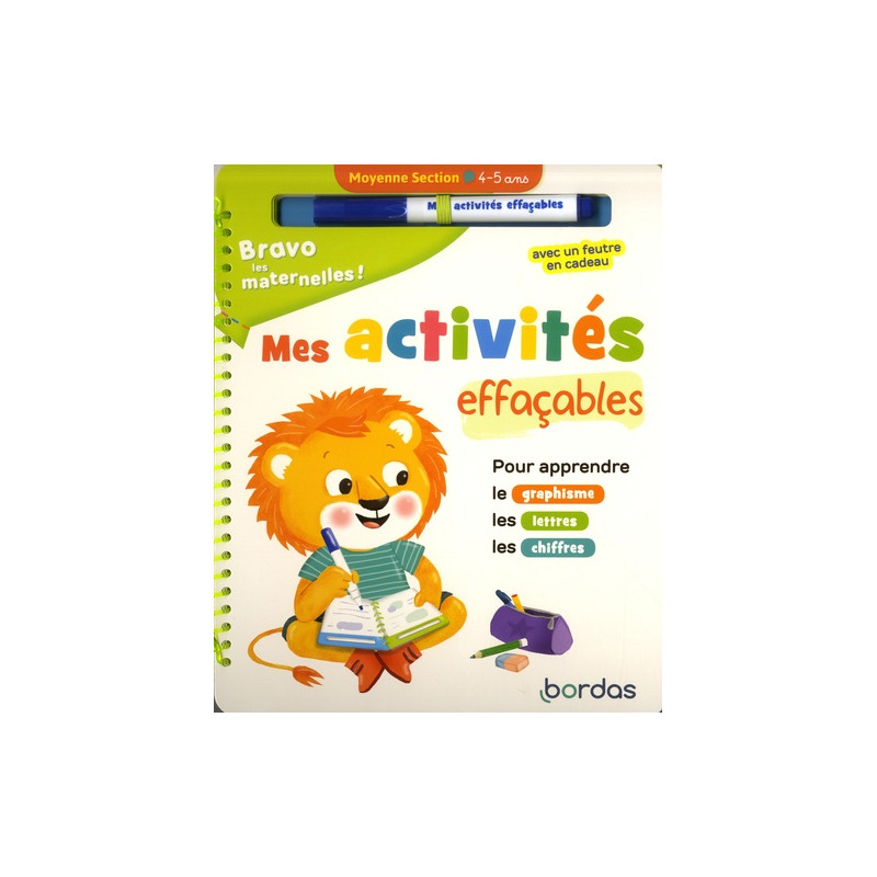 Mes activités effaçables Moyenne section - Pour apprendre le graphisme