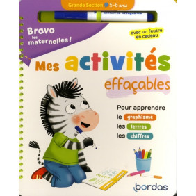 Mes activités effaçables Grande section - Pour apprendre le graphisme