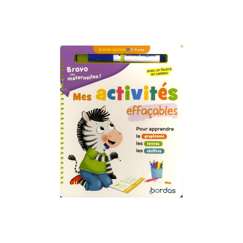 Mes activités effaçables Grande section - Pour apprendre le graphisme