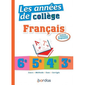 Les années de collège Français - Grand Format - Librairie de France