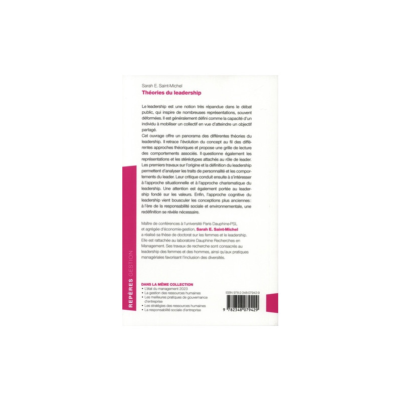 Théories du leadership - Grand Format - Librairie de France