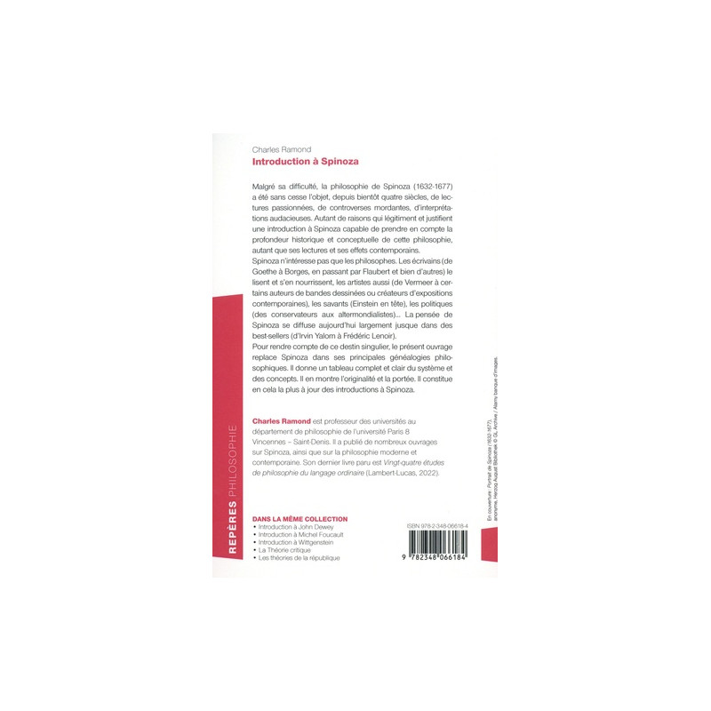 Introduction à Spinoza - Grand Format - Librairie de France