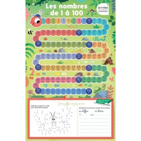 Les nombres de 1 à 100 - Avec une zone effaçable pour s'entraîner 6 - 8 ans - Librairie de France