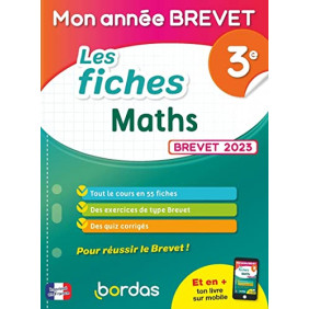 Les fiches Maths 3e - Poche - Librairie de France