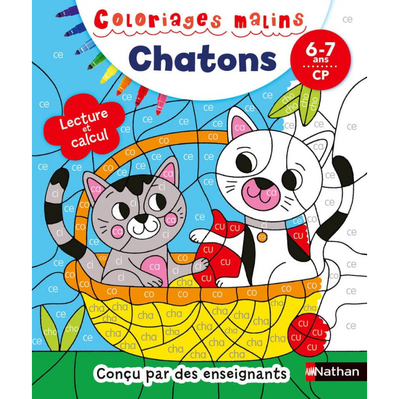 Chatons Lecture et calcul CP -  6/7 ans - Album  - Librairie de France