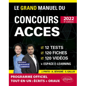 Le Grand Manuel du concours accès 2022